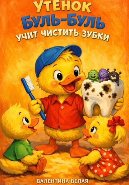 Утенок Буль-Буль учит чистить зубки
