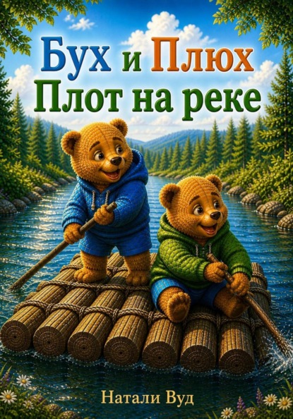 Бух и Плюх. Плот на реке