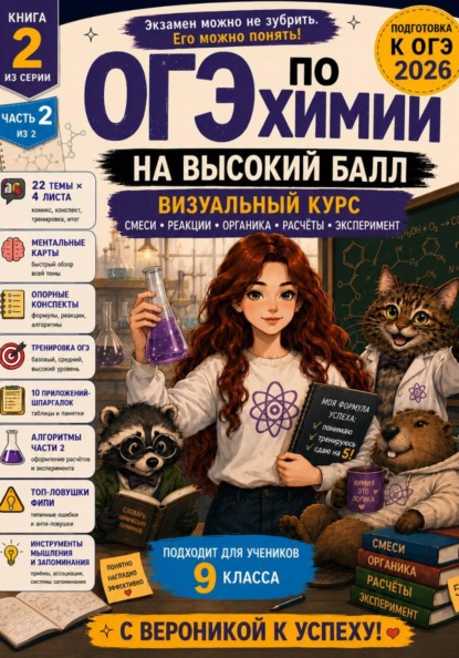 ОГЭ по химии на высокий бал. Визуальный экспресс-курс. Книга 2. Часть 2. Серия «С Вероникой к успеху»