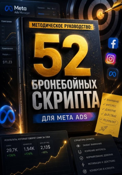 МЕТОДИЧЕСКОЕ РУКОВОДСТВО: 52 БРОНЕБОЙНЫХ СКРИПТА ДЛЯ META ADS