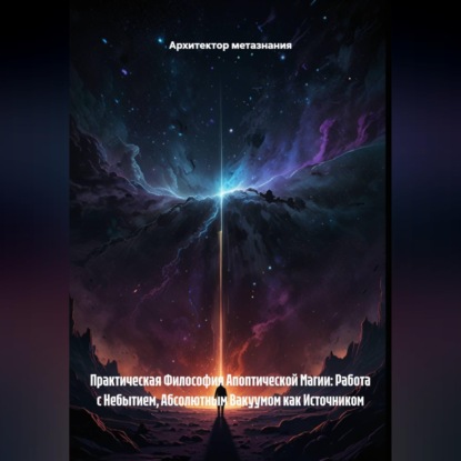 Аудиокнига «Практическая Философия Апоптической Магии: Работа с Небытием, Абсолютным Вакуумом как Источником», Архитектор метазнания