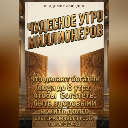 Аудиокнига «Чудесное утро миллионеров. Что делают богатые люди до 8 утра, чтобы богатеть, быть здоровыми и жить долго. Система личного роста Пока-ёкэ 4.0», Владимир Давыдов