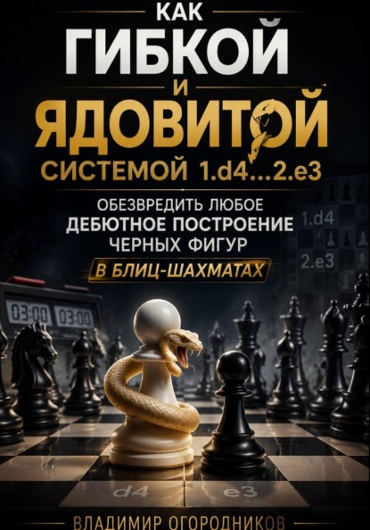 Как гибкой и ядовитой системой 1.d4..2.e3 обезвредить любые дебютные построения черных фигур в блиц-шахматах