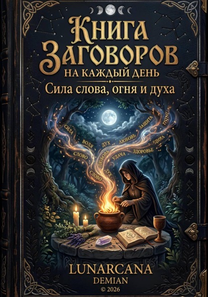 Книга заговоров на каждый день: «Сила слова, огня и духа». Практическое руководство и ежедневные обряды.