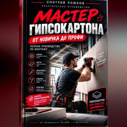 Аудиокнига «Мастер гипсокартона. От новичка до профи. Полное руководство по монтажу», ДМИТРИЙ РОЖКОВ