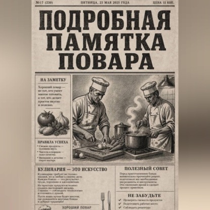 Подробная памятка повара