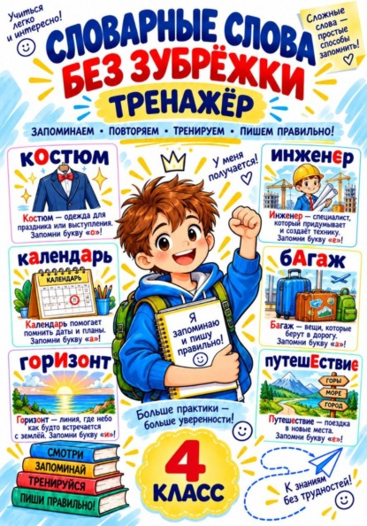 Тренажер. Словарные слова без зубрежки 4 класс