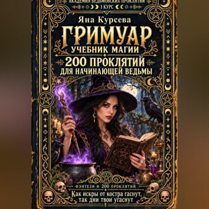 Аудиокнига «Академия ведьмовских проклятий. Первый курс. Гримуар: 200 проклятий для начинающей ведьмы», Яна Курсева