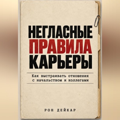 Аудиокнига «Негласные правила карьеры. Как выстраивать отношения с начальством и коллегами», Рон Дейкар
