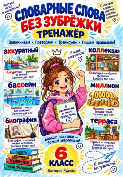 Тренажер. Словарные слова без зурежки 6 класс