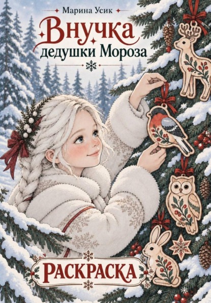 Раскраска. Внучка дедушки Мороза