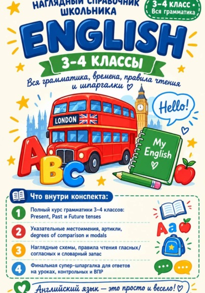Умные конспекты Английский язык 3 класс. Наглядные цифровые конспекты по всей программе