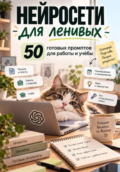 Нейросети для ленивых: 50 готовых промптов для работы и учёбы