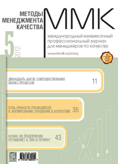 

Методы менеджмента качества № 5 2012