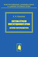 Система отрасли конституционного права. Историко-теоретический очерк