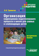 Организация коррекционно-педагогического процесса в школе для слепых и слабовидящих детей. Методическое пособие