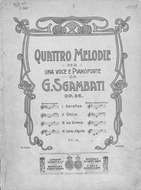 Quattro Melodie per una voce e Pianoforte da G. Sgambati