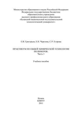 Практикум по общей химической технологии полимеров. Часть 1
