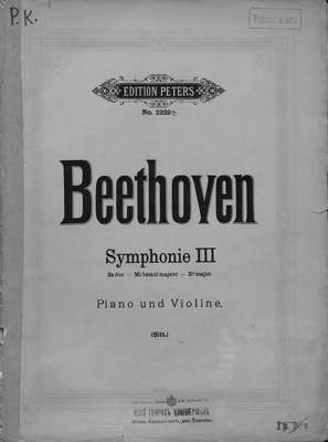 Symphonie 3 fur pianoforte und violine