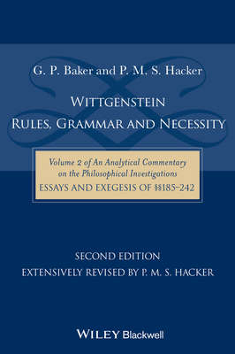 Wittgenstein: Rules, Grammar and Necessity