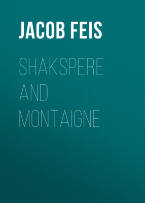 Shakspere and Montaigne