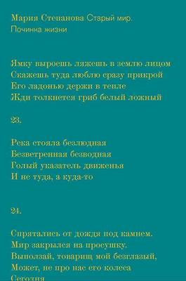 Старый мир. Починка жизни