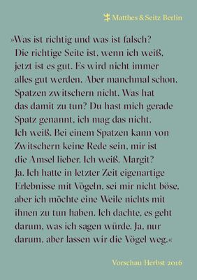 Leseproben Herbstprogramm 2016 Matthes & Seitz Berlin