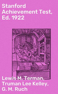 Stanford Achievement Test, Ed. 1922