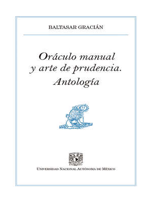 Oráculo manual y arte de la prudencia