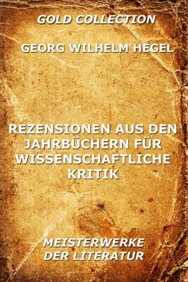 Rezensionen aus den Jahrbüchern für wissenschaftliche Kritik
