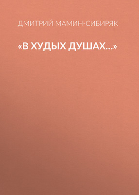 «В худых душах…»