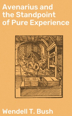 Avenarius and the Standpoint of Pure Experience