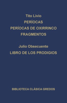 Períocas. Períocas de Oxirrinco. Fragmentos. Libro de los prodigios.