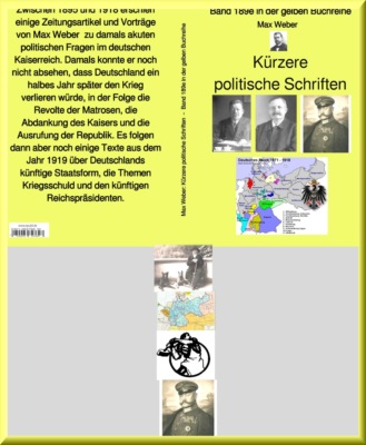 Max Weber: Kürzere politische Schriften  –  Band 189e in der gelben Buchreihe – bei Jürgen Ruszkowski