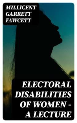 Electoral Disabilities of Women — a lecture