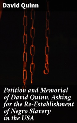 Petition and Memorial of David Quinn, Asking for the Re-Establishment of Negro Slavery in the USA