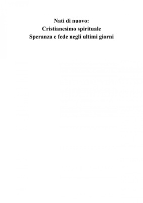 Nati di nuovo: cristianesimo spirituale