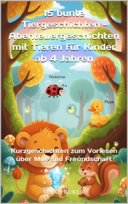 15 bunte Tiergeschichten – Abenteuergeschichten mit Tieren für Kinder ab 4 Jahren