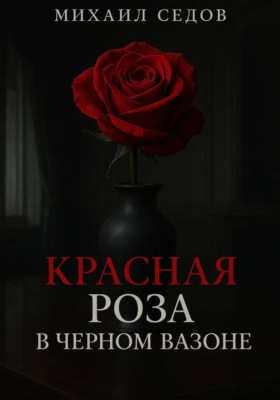 Красная роза в черном вазоне