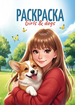 Раскраска-антистресс. Девушки. Girls & dogs