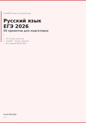 Русский язык ЕГЭ 2026: 50 промптов по заданиям ФИПИ