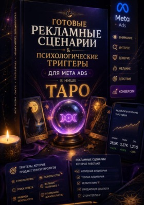 Готовые рекламные сценарии и психологические триггеры для Meta Ads в нише ТАРО