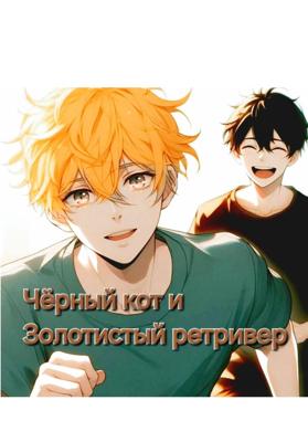 Чёрный кот и золотистый ретривер