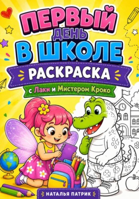 Первый день в Школе с Лаки и мистером Кроко. Раскраска