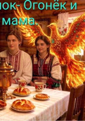 Петушок Огонёк и мама.