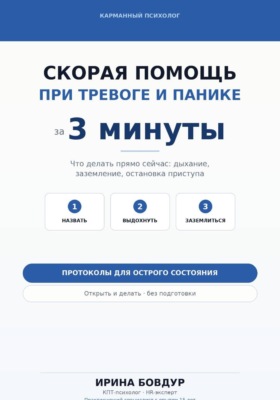 Карманный психолог. Скорая помощь при тревоге и панике за 3 минуты
