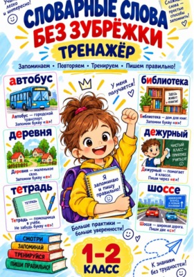 Тренажер словарные слова без зубрежки 1-2 класс