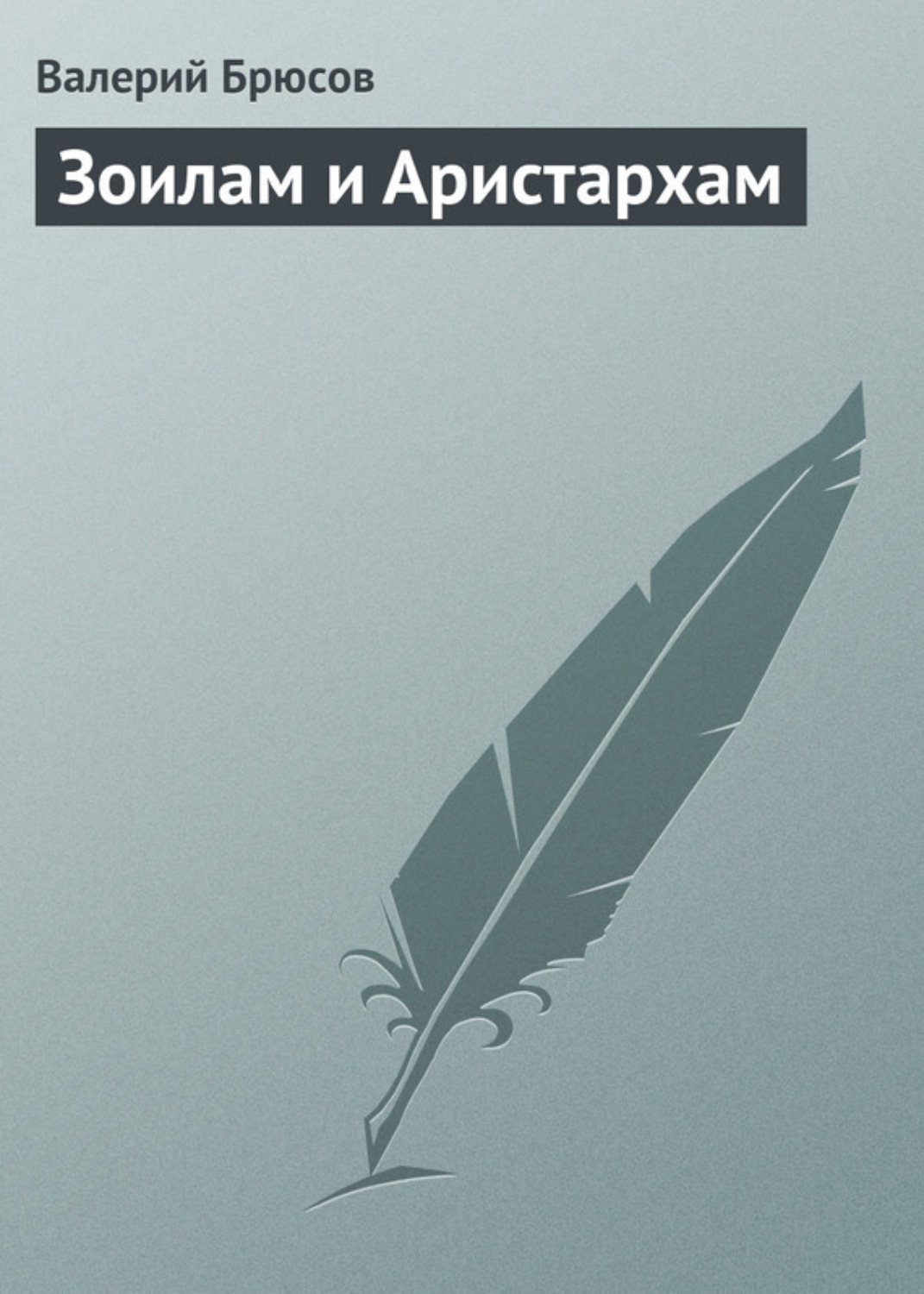 Обложка книги «Зоилам и Аристархам»