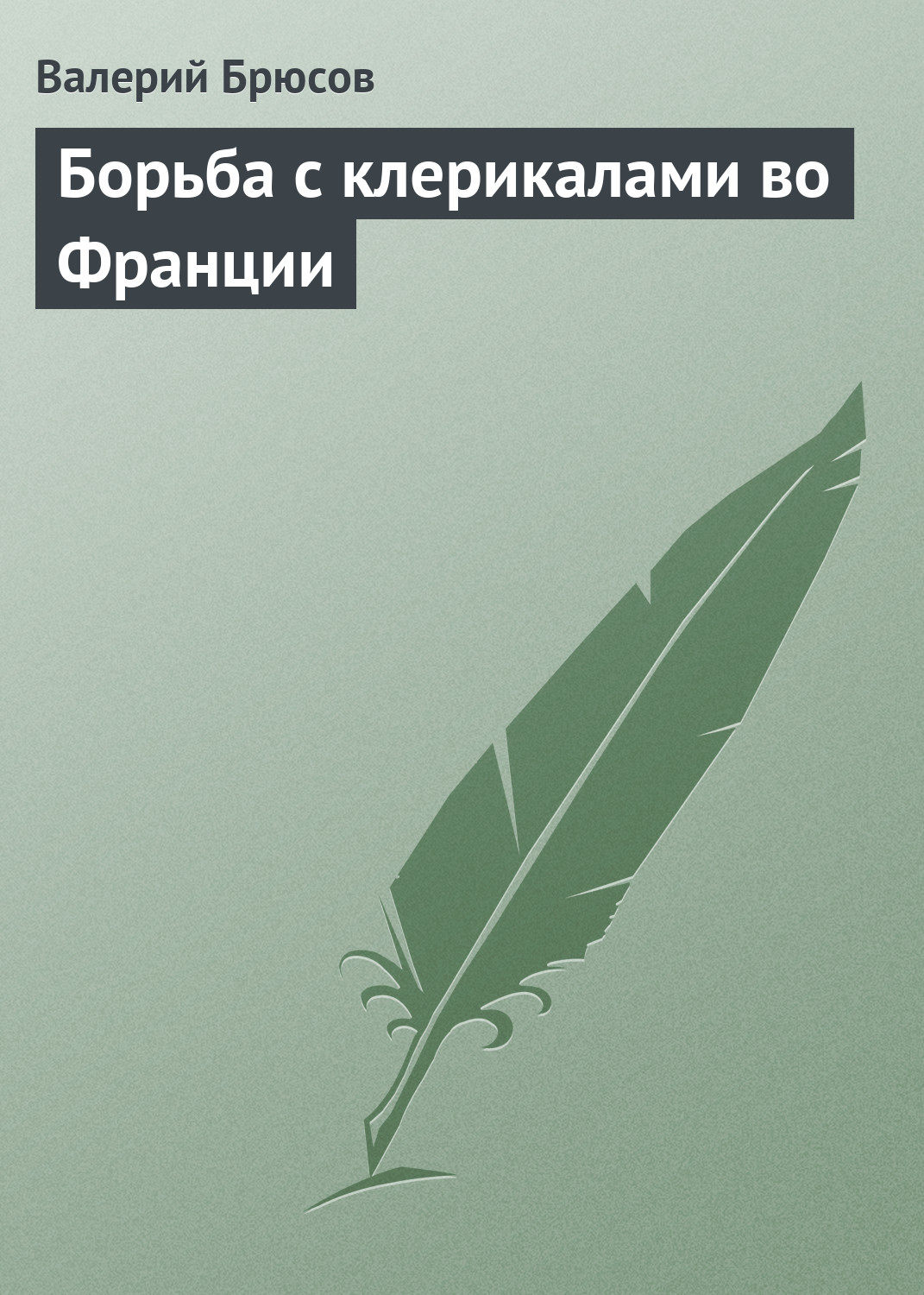 Обложка книги «Борьба с клерикалами во Франции»