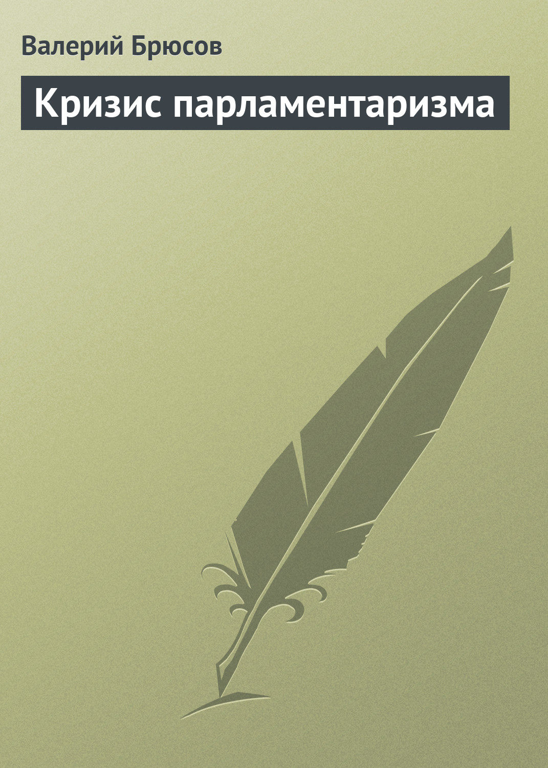Обложка книги «Кризис парламентаризма»